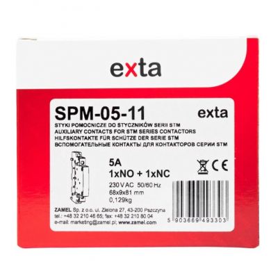 Styk pomocniczy do styczników SPM-05-11 EXTA STM 5A NO+ NC TYP: SPM-05-11 ZAMEL (EXT10000312-WUN)